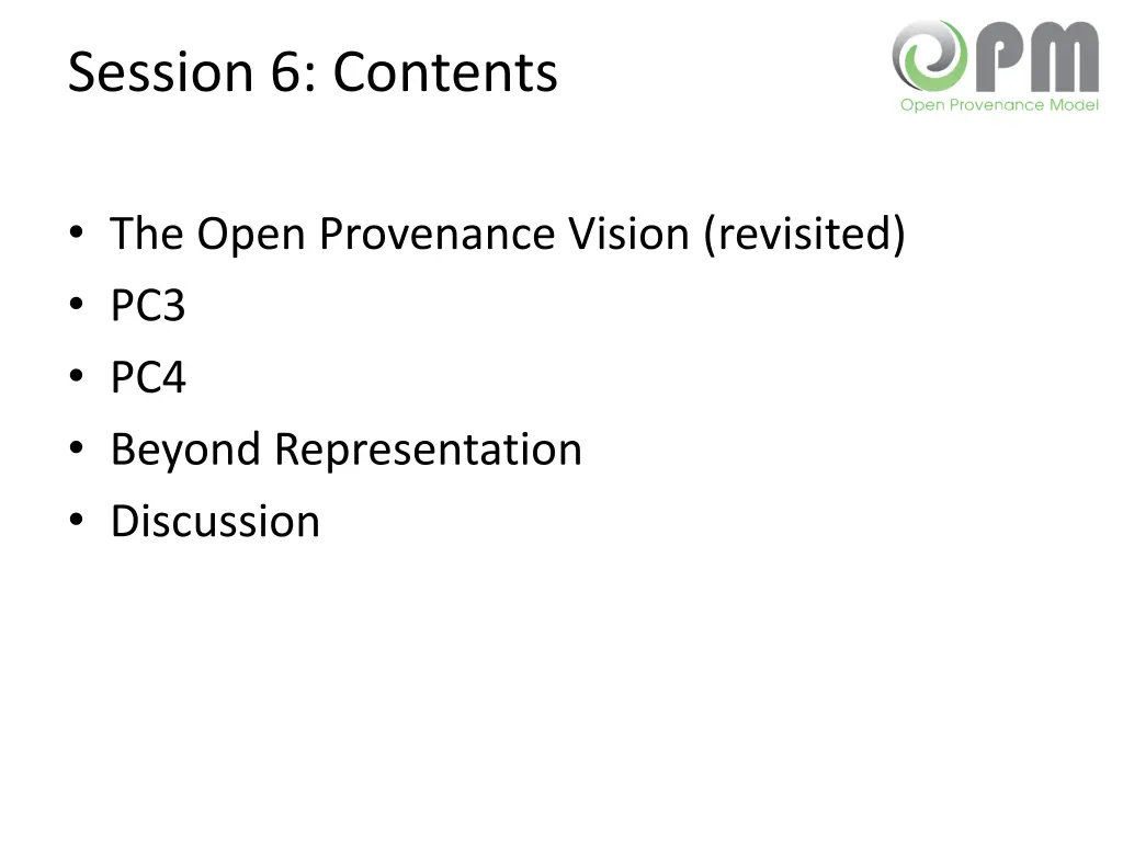 session 6 contents