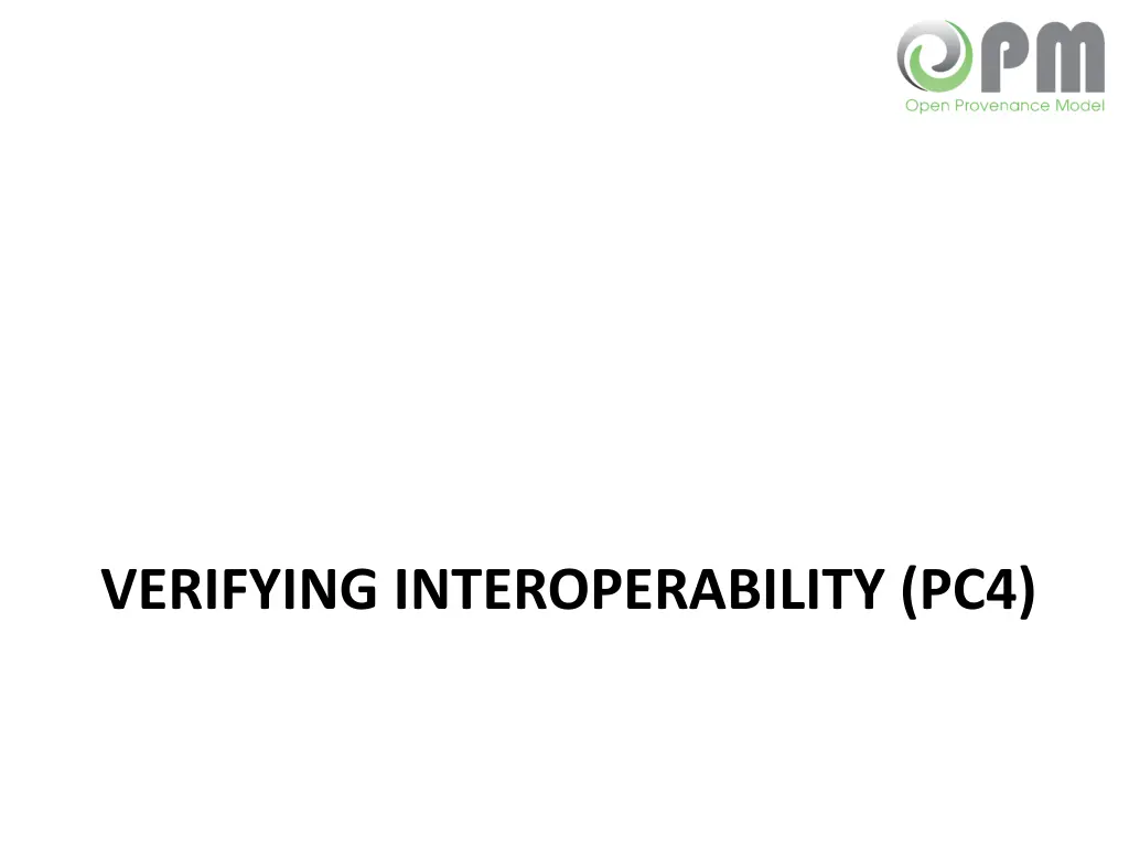 verifying interoperability pc4