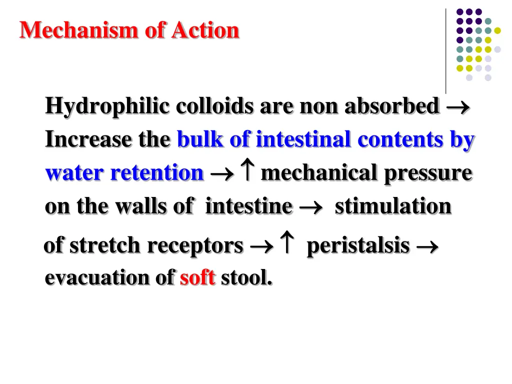 mechanism of action hydrophilic colloids