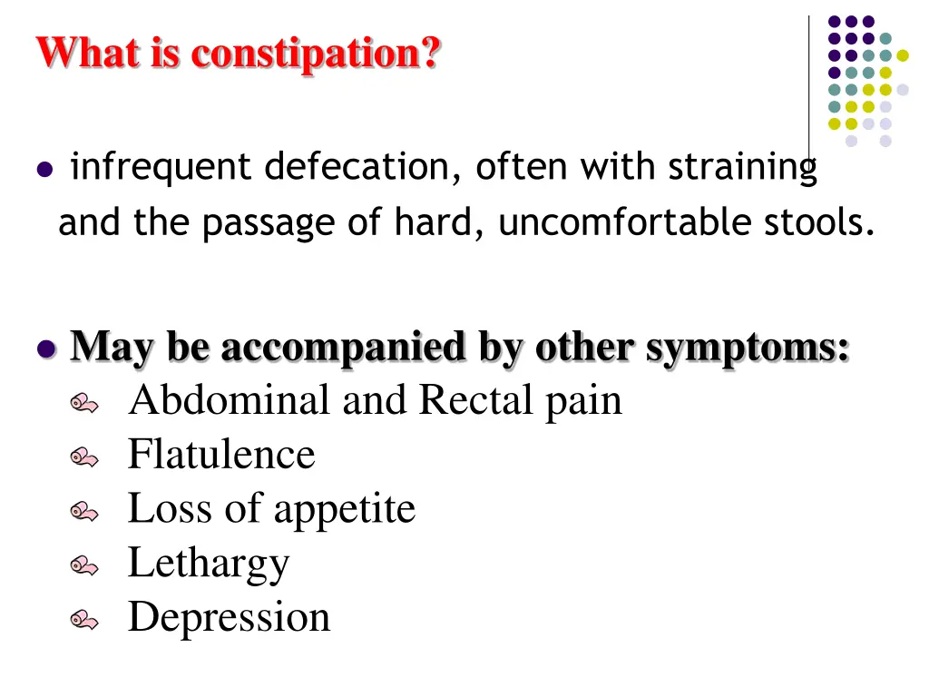 what is constipation