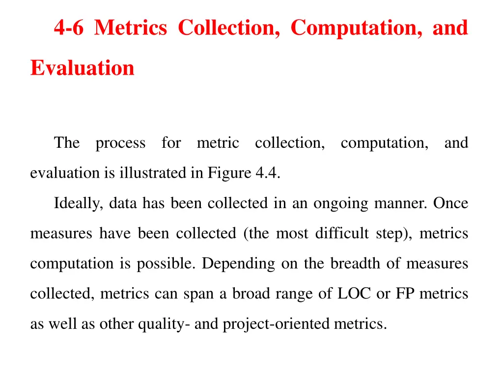 4 6 metrics collection computation and