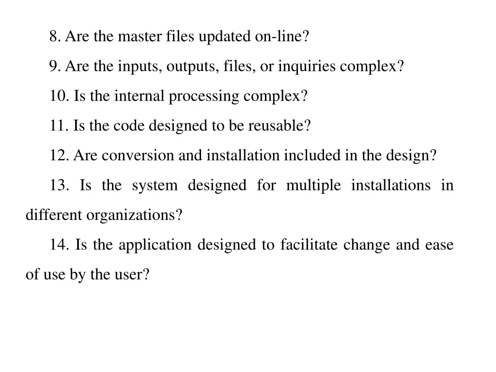 8 are the master files updated on line