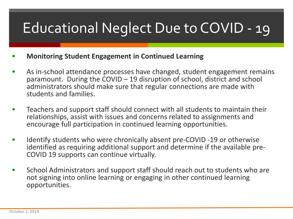 educational neglect due to covid 19