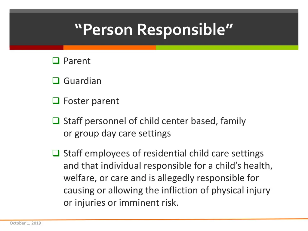 person responsible