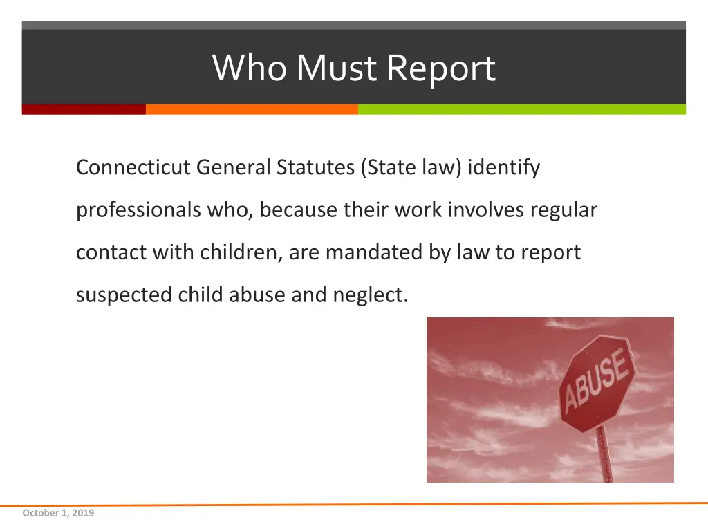 who must report