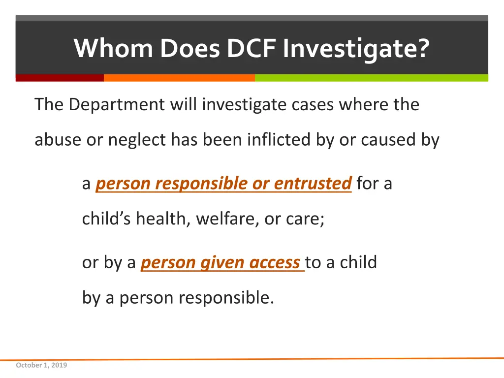 whom does dcf investigate