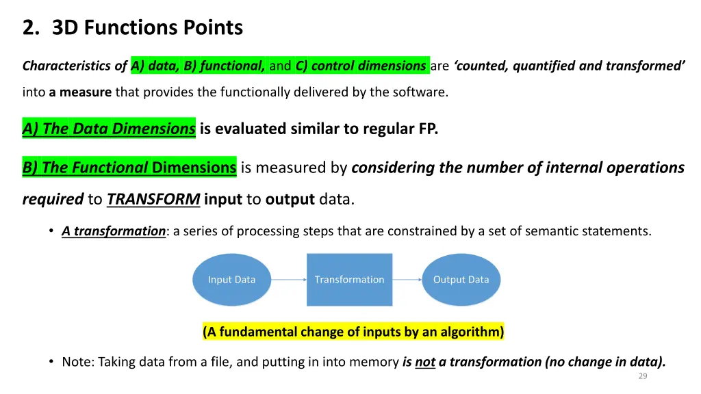 2 3d functions points