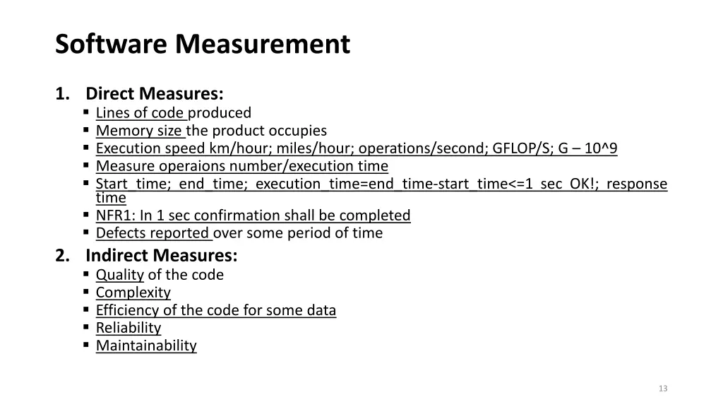 software measurement