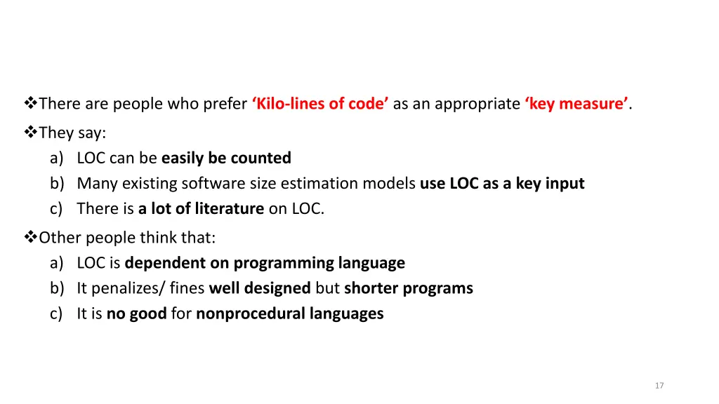 there are people who prefer kilo lines of code