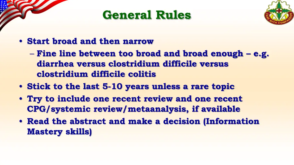 general rules