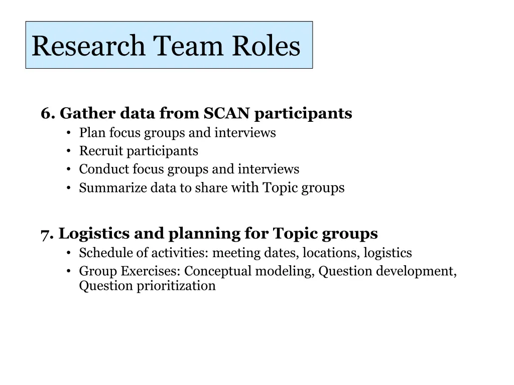 research team roles 2