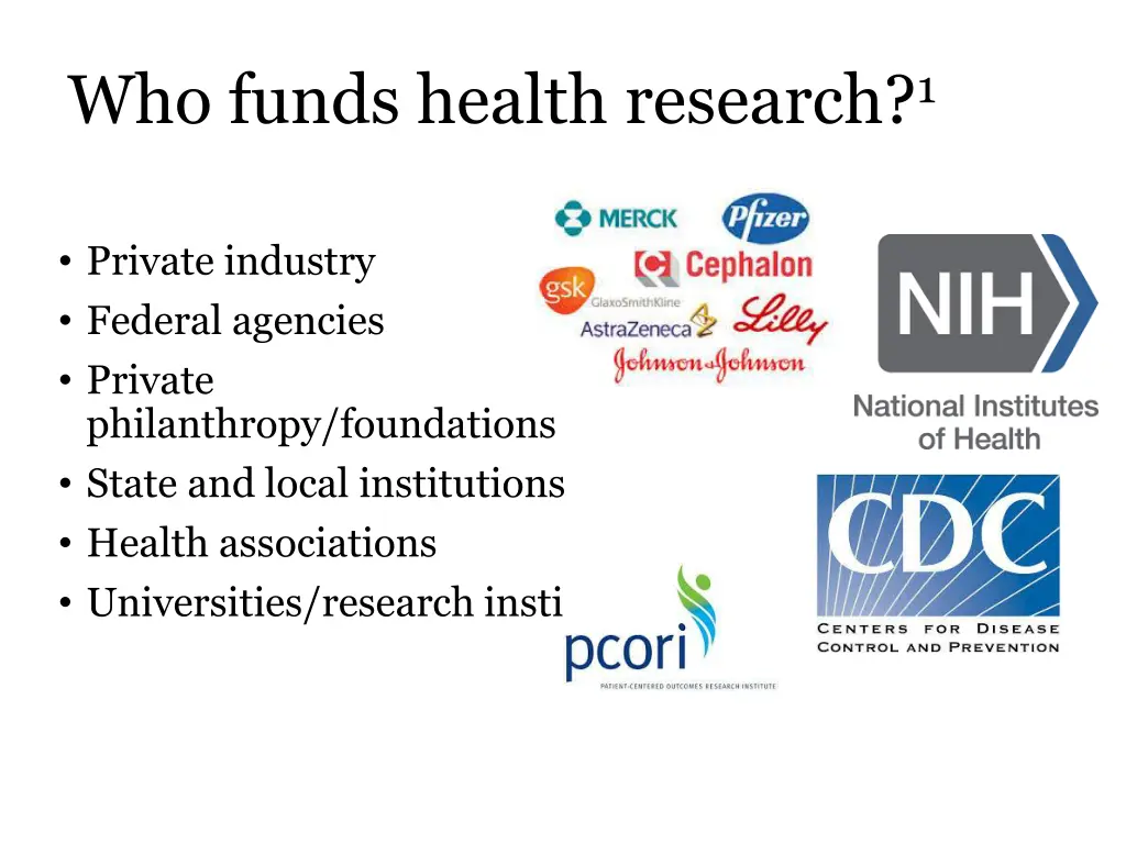 who funds health research 1