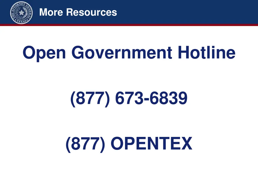 more resources