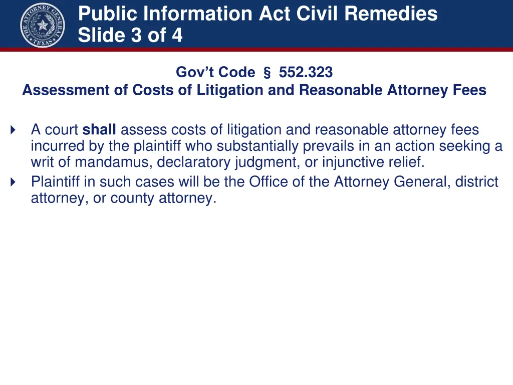 public information act civil remedies slide 3 of 4