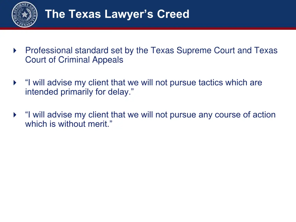 the texas lawyer s creed