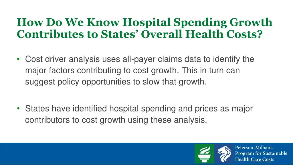 how do we know hospital spending growth