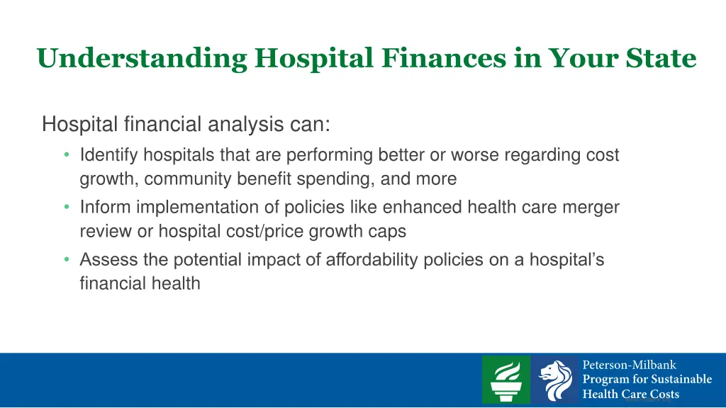 understanding hospital finances in your state
