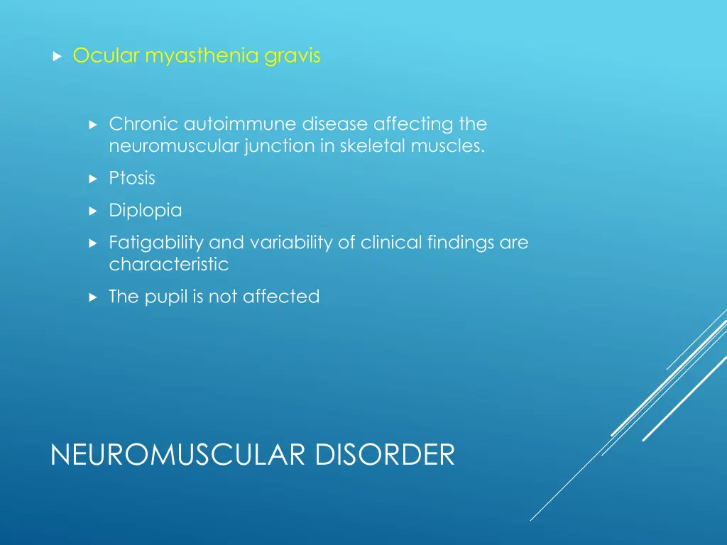 ocular myasthenia gravis