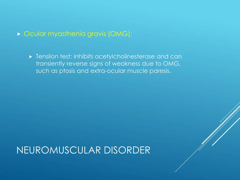 ocular myasthenia gravis omg