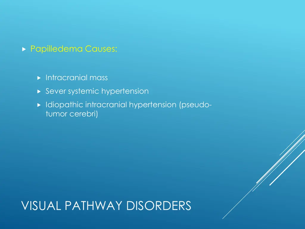 papilledema causes