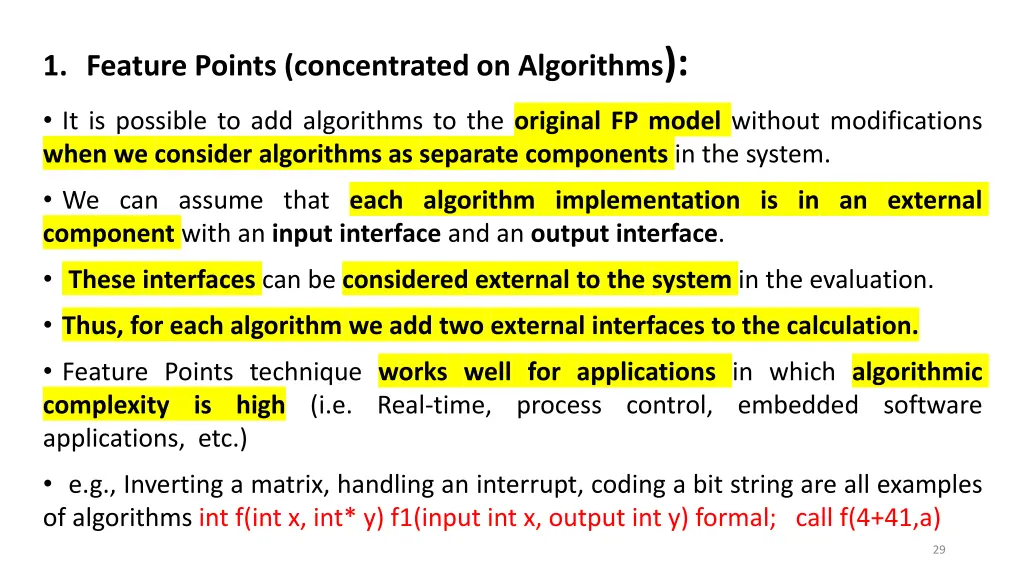1 feature points concentrated on algorithms