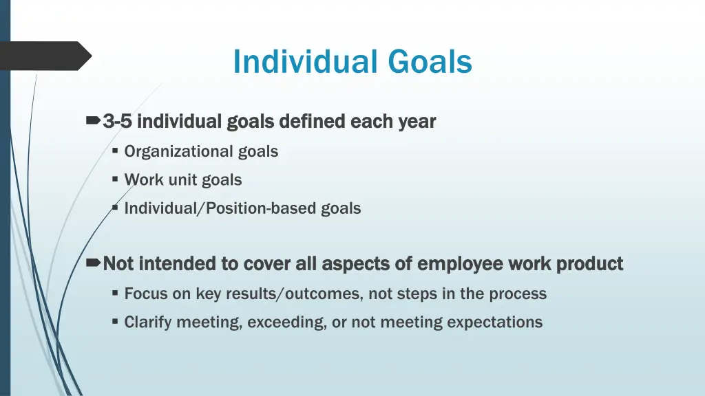 individual goals 1