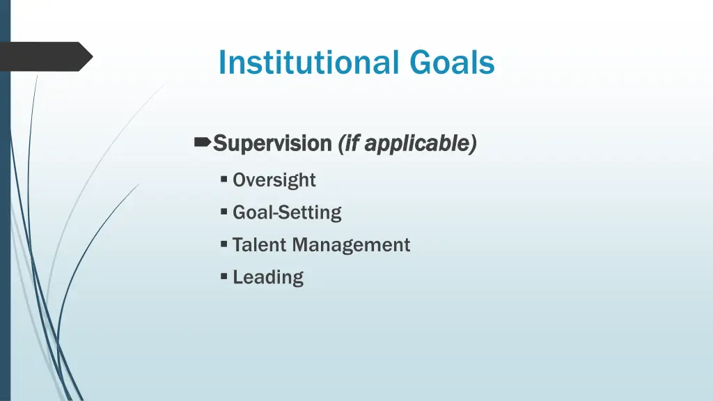 institutional goals 7