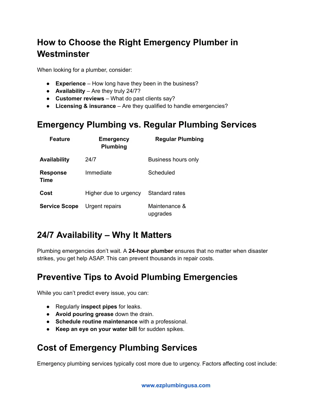 how to choose the right emergency plumber
