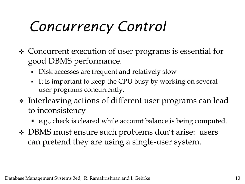 concurrency control