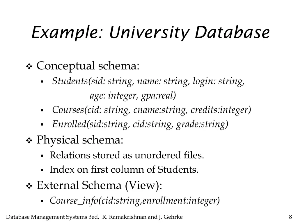 example university database