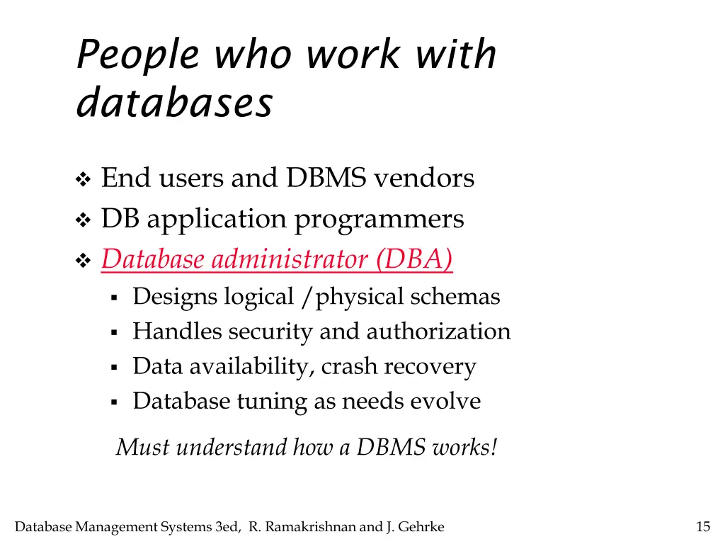 people who work with databases