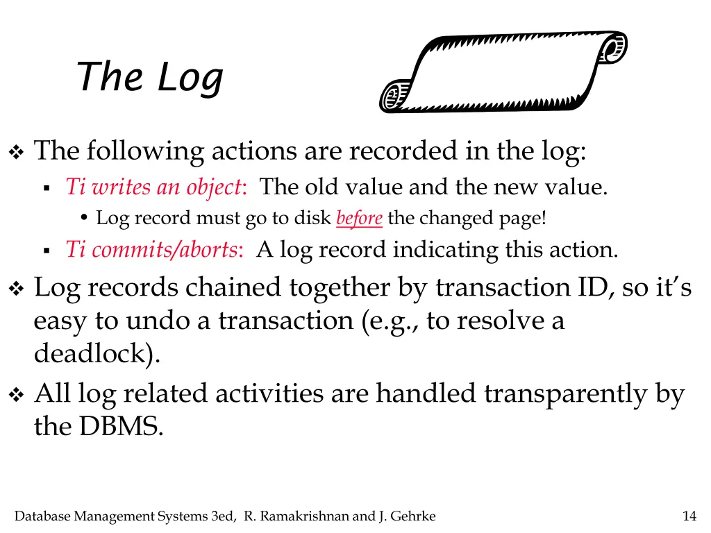 the log