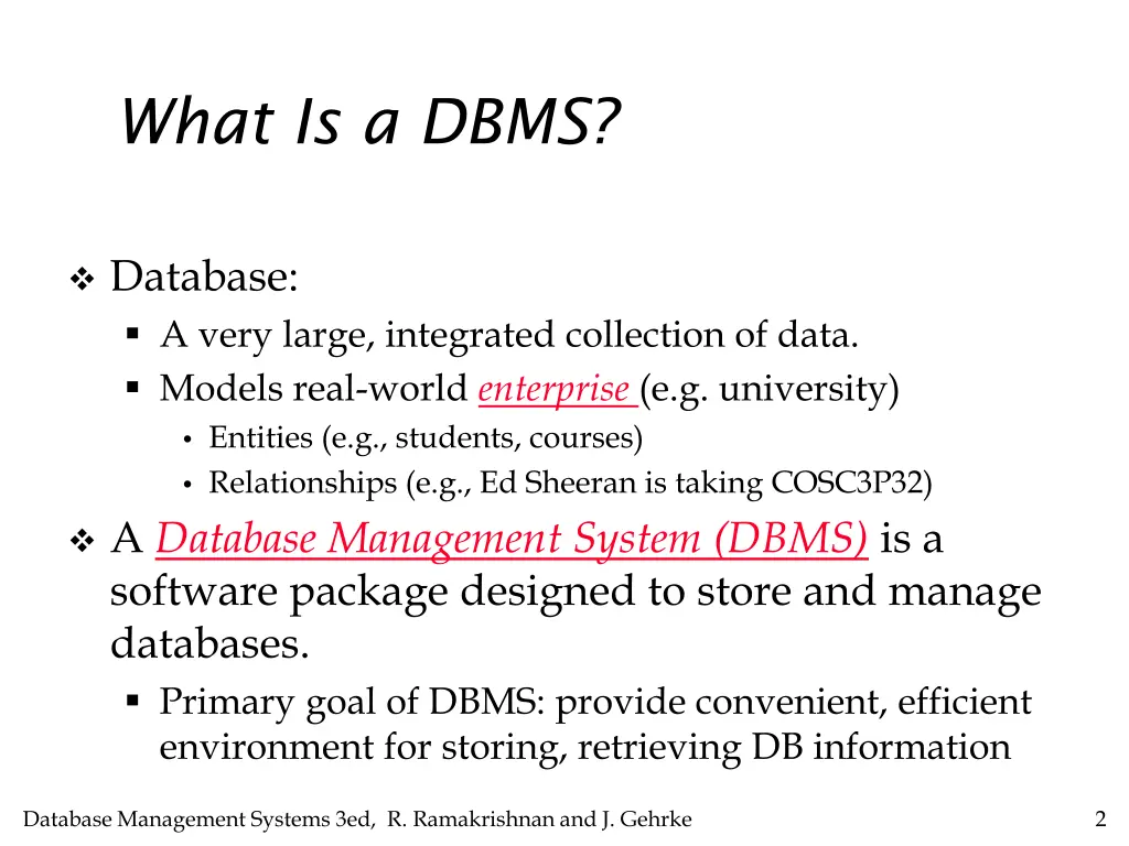 what is a dbms