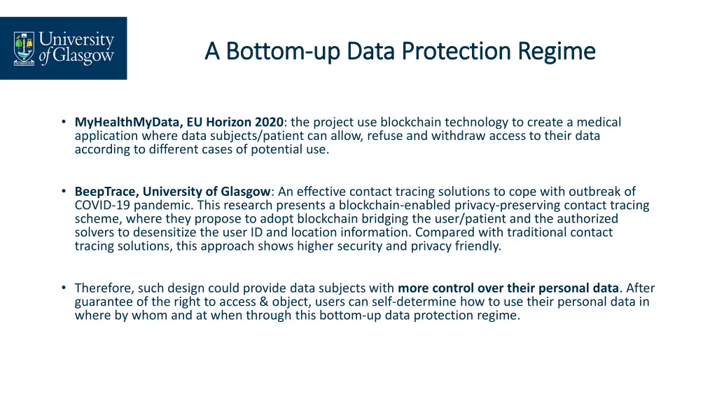 a bottom a bottom up data protection regime