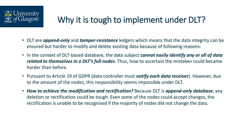 why it is tough to implement under
