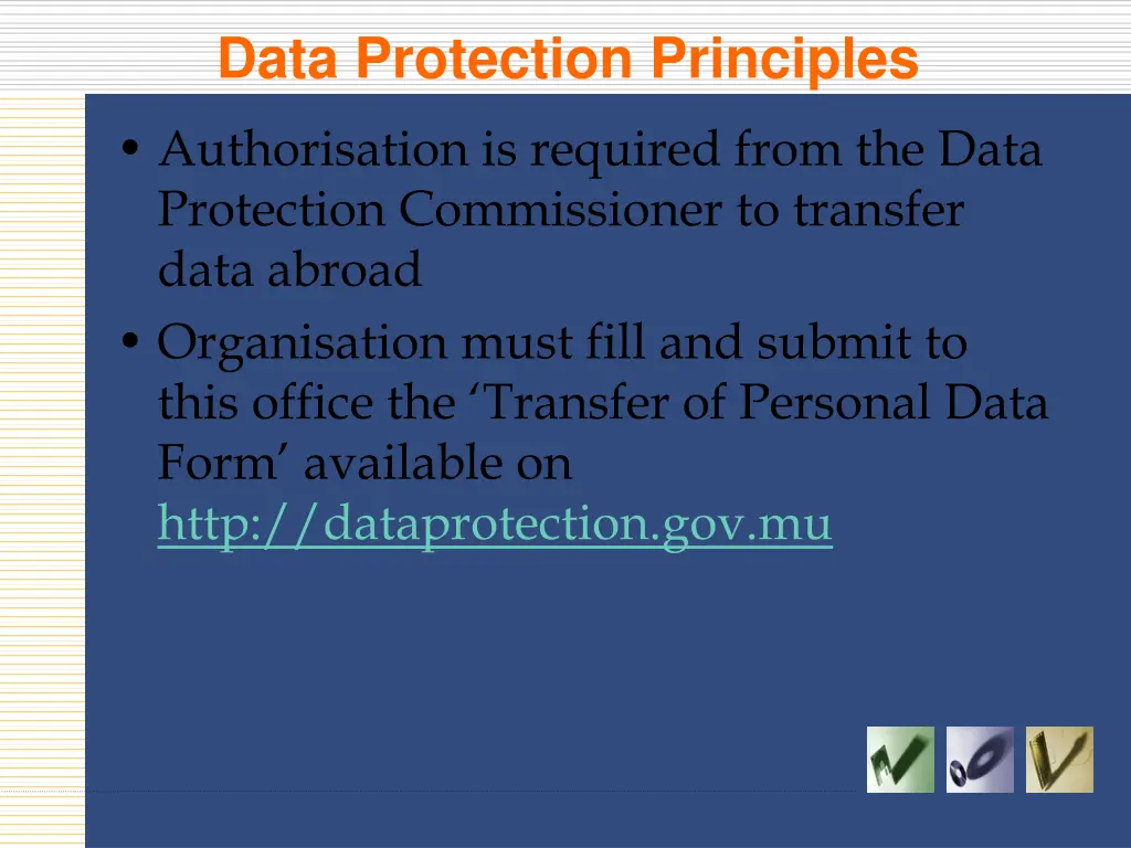data protection principles 15