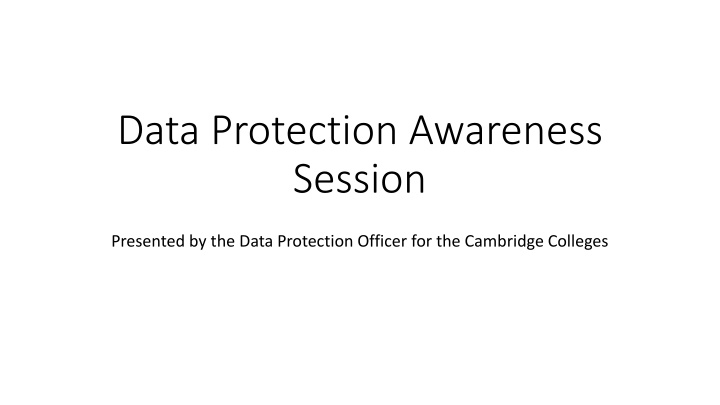 data protection awareness session