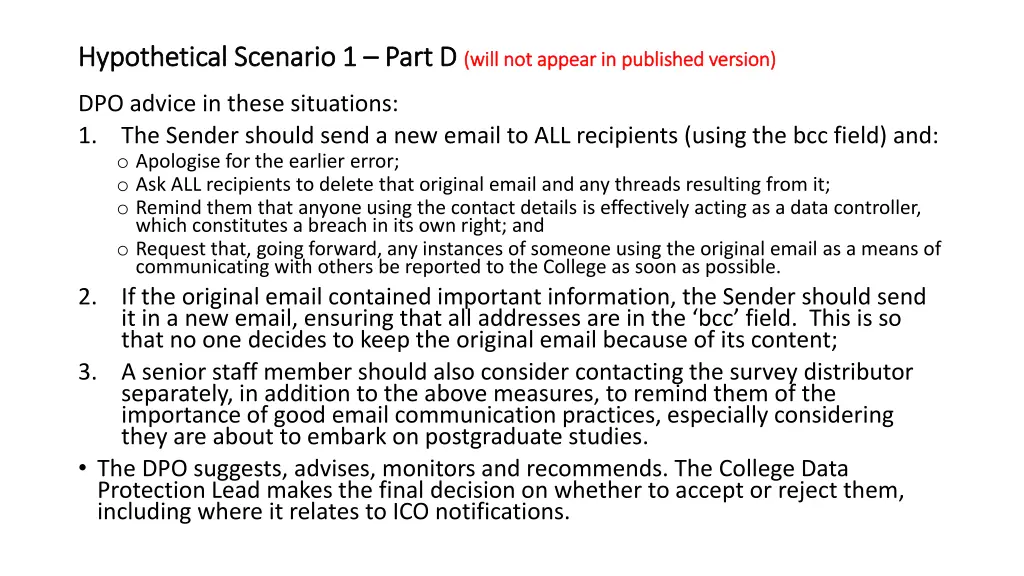 hypothetical scenario 1 hypothetical scenario 3
