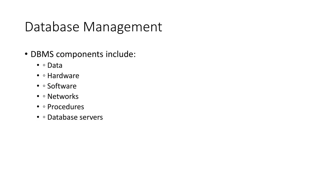 database management 1