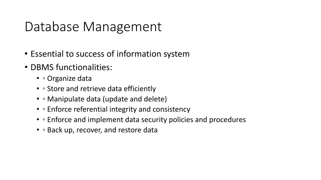 database management