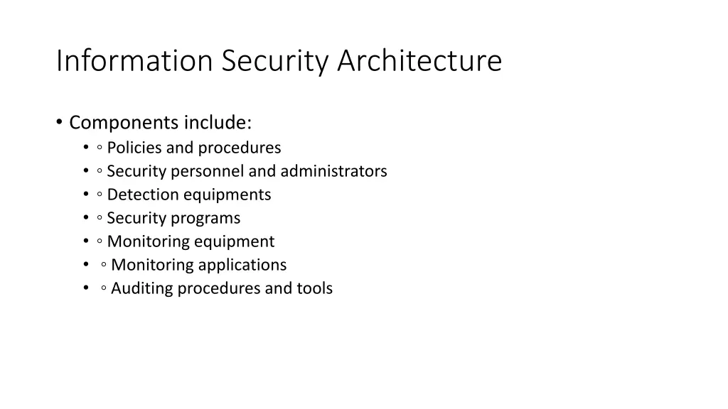 information security architecture 2