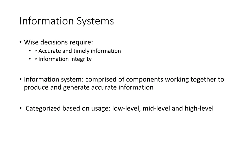 information systems