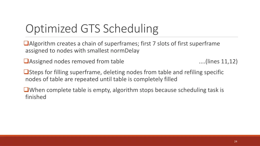 optimized gts scheduling 2