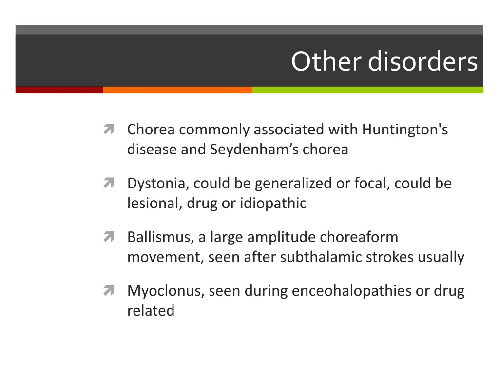 other disorders