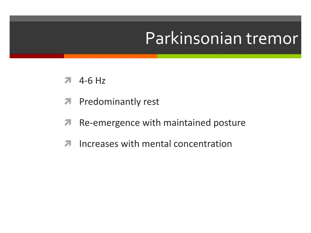 parkinsonian tremor