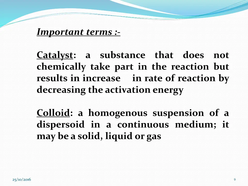 important terms
