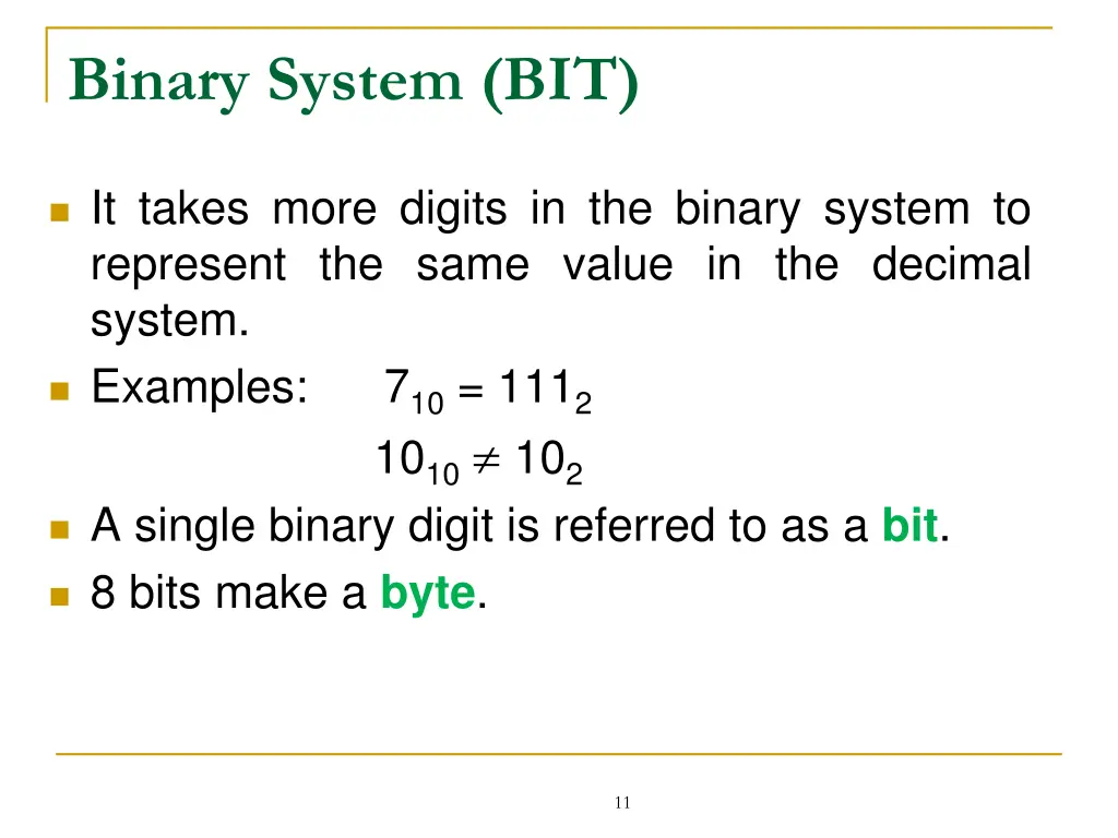 binary system bit