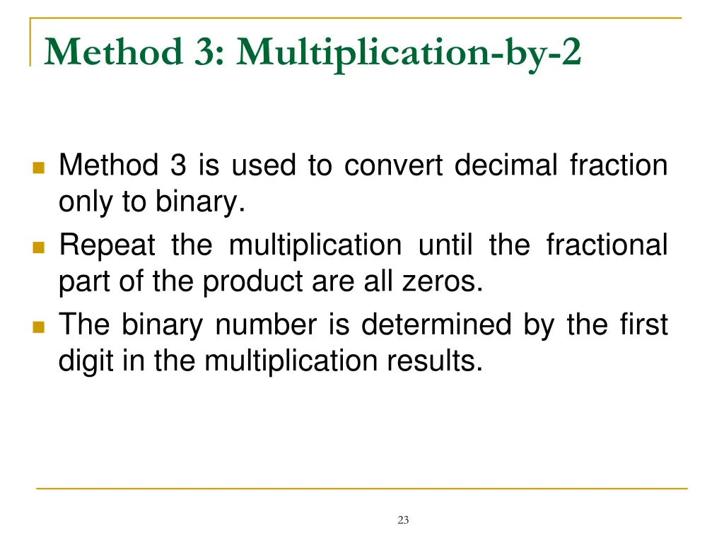 method 3 multiplication by 2
