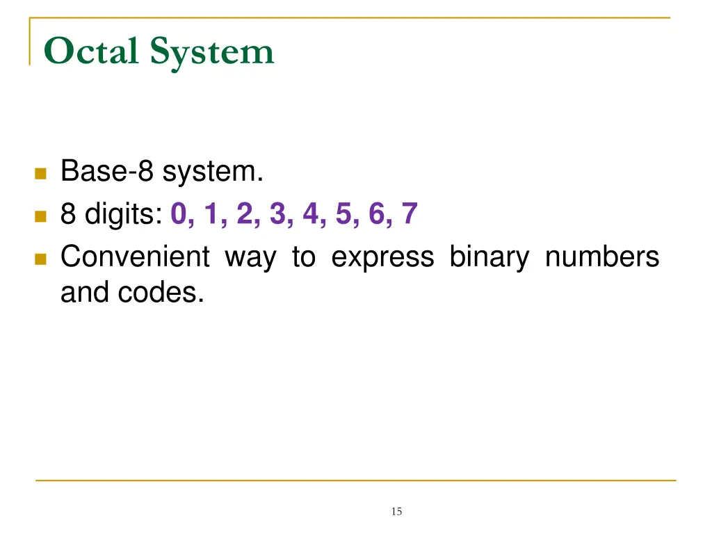 octal system