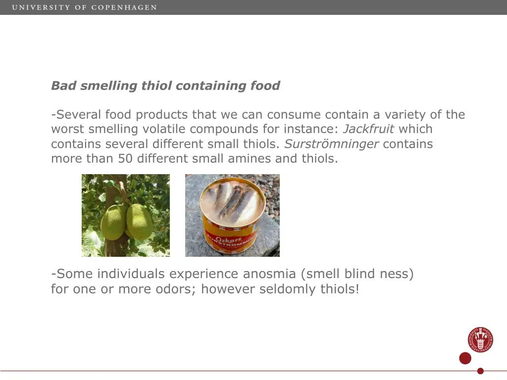 bad smelling thiol containing food